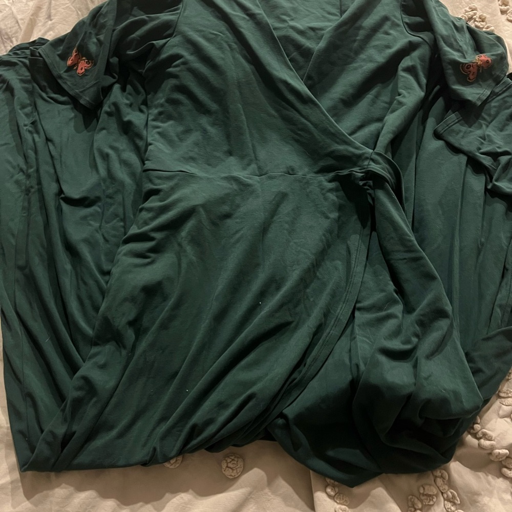 Purusha People Green Wrap Dress